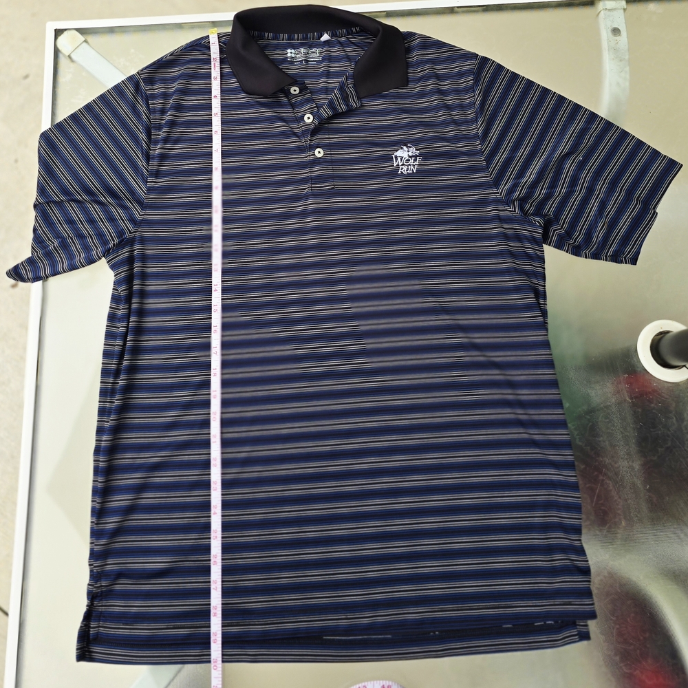 Navy Striped Men's Polo Shirt